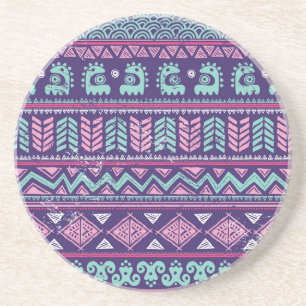 Tribal Ethnic: Colorful Seamless Pattern. Coaster