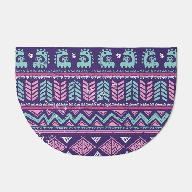 Tribal Ethnic: Colorful Seamless Pattern. Doormat (Front)