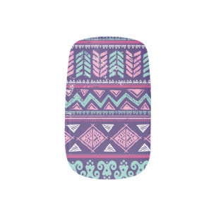 Tribal Ethnic: Colorful Seamless Pattern. Minx Nail Art