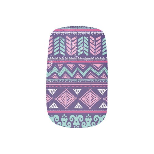 Tribal Ethnic Colorful Seamless Pattern Minx Nail Art
