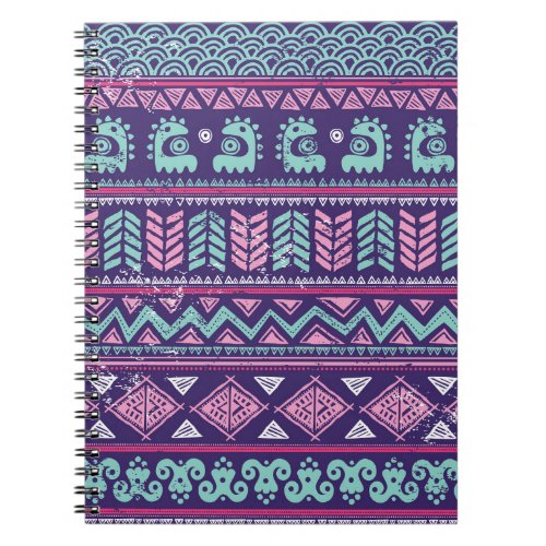 Tribal Ethnic Colorful Seamless Pattern Notebook