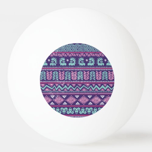 Tribal Ethnic Colorful Seamless Pattern Ping Pong Ball