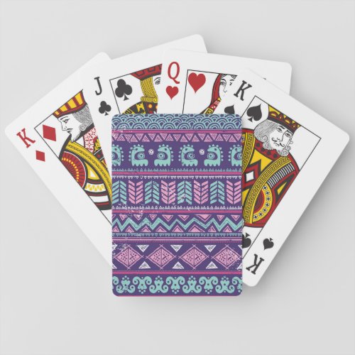 Tribal Ethnic Colorful Seamless Pattern Playing Cards