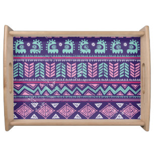 Tribal Ethnic: Colorful Seamless Pattern. Serving Tray