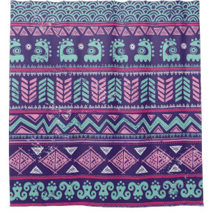 Tribal Ethnic: Colorful Seamless Pattern. Shower Curtain