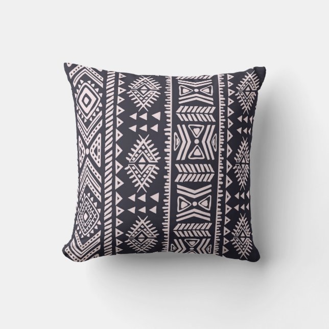 Tribal ethnic, fifth seamless pattern. throw pillow (Front)