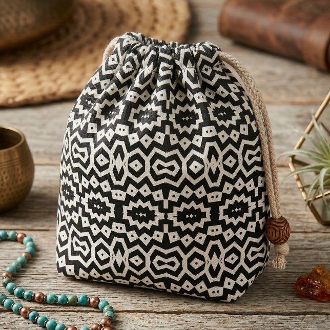 Tribal Ethnic Geometric Black and White Mudcloth Fabric (Creator Uploaded)