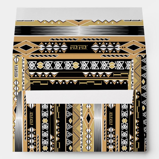 Tribal , ethnic, ornament envelope (Back (Bottom))