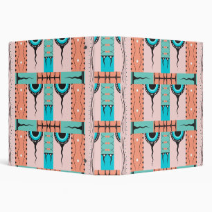 Tribal Ethnic Pattern 3 Ring Binder