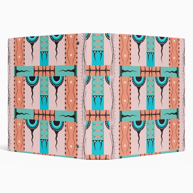 Tribal Ethnic Pattern 3 Ring Binder (Background)