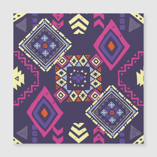Tribal ethnic, primitive geometric background. (Front)