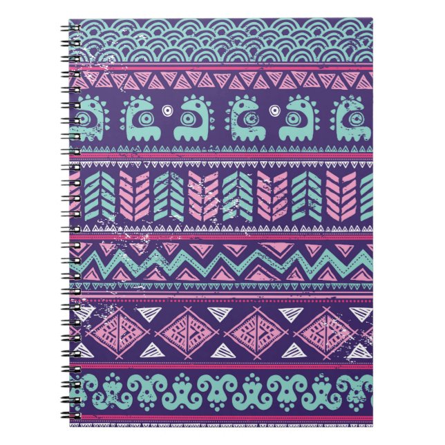 Tribal ethnic seamless notebook (Front)
