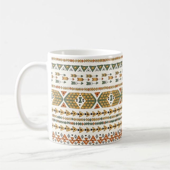 Tribal ethnic seamless pattern 3 coffee mug (Left)