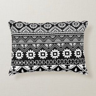 Tribal ethnic seamless pattern accent pillow