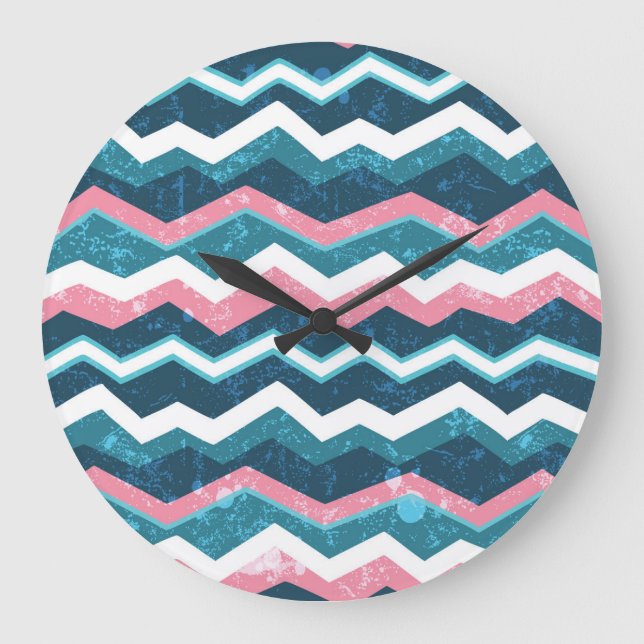 Tribal ethnic, seamless pattern large clock (Front)