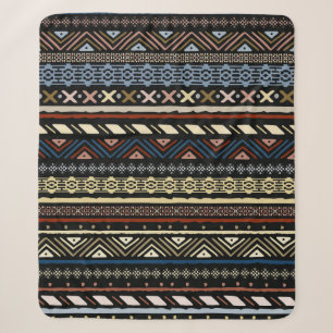 Tribal ethnic seamless pattern sherpa blanket