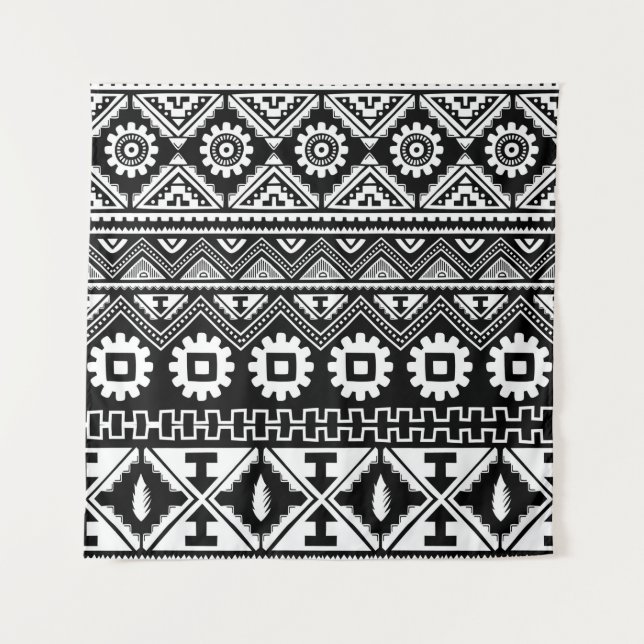 Tribal ethnic seamless pattern tapestry (Front)