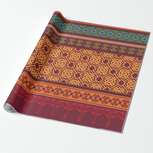 Tribal ethnic seamless pattern wrapping paper