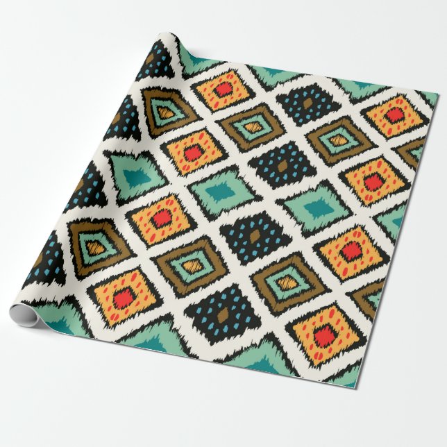 Tribal ethnic seamless striped pattern in aztec st wrapping paper (Unrolled)