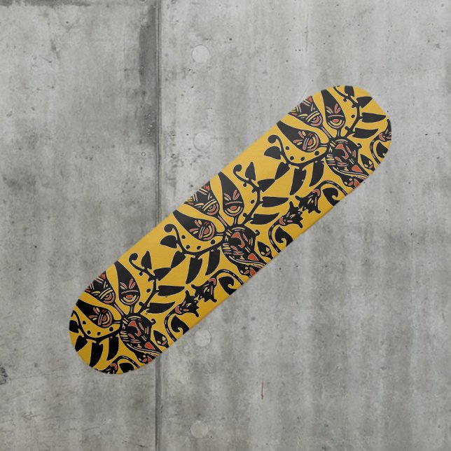Tribal Ethnic Tattoo Pattern Skateboard (Creator Uploaded)