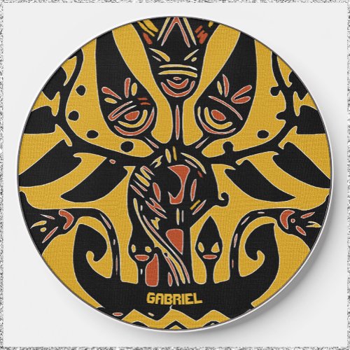 Tribal Ethnic Tattoo Pattern  Wireless Charger