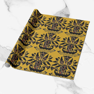 Tribal Ethnic Tattoo Pattern Wrapping Paper