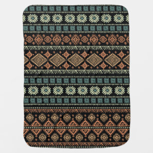 Tribal Ethnic Vintage Business Pattern Baby Blanket