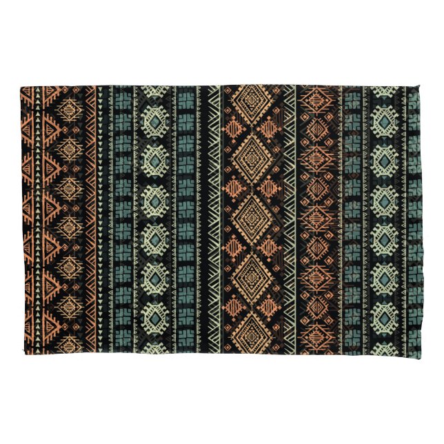 Tribal Ethnic Vintage Business Pattern Pillow Case (Front)
