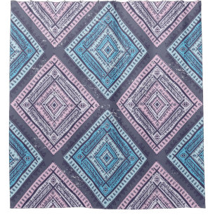 Tribal ethnic. Vintage seamless illustration patte Shower Curtain