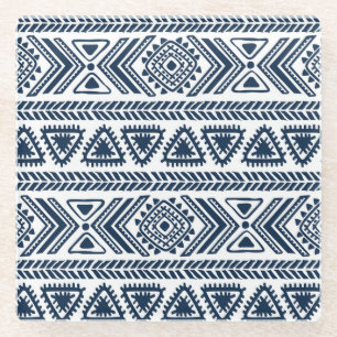 Tribal Ethnic: Vintage Seamless Pattern. Glass Coaster