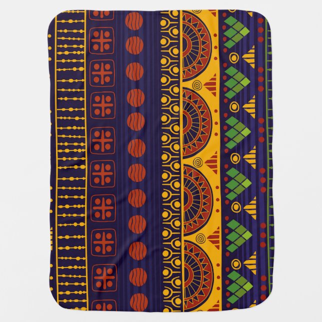 Tribal Ethno: Seamless Pattern Design. Baby Blanket (Front)