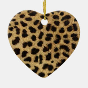 tribal fashionista safari animal leopard print ceramic ornament