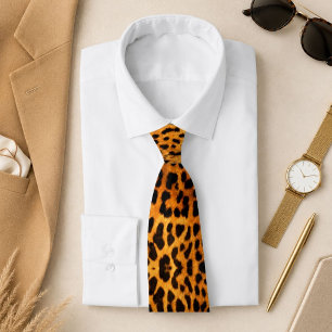 tribal fashionista safari animal leopard print neck tie