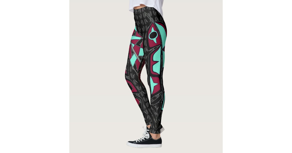 Tribal Feathers leggings Zazzle