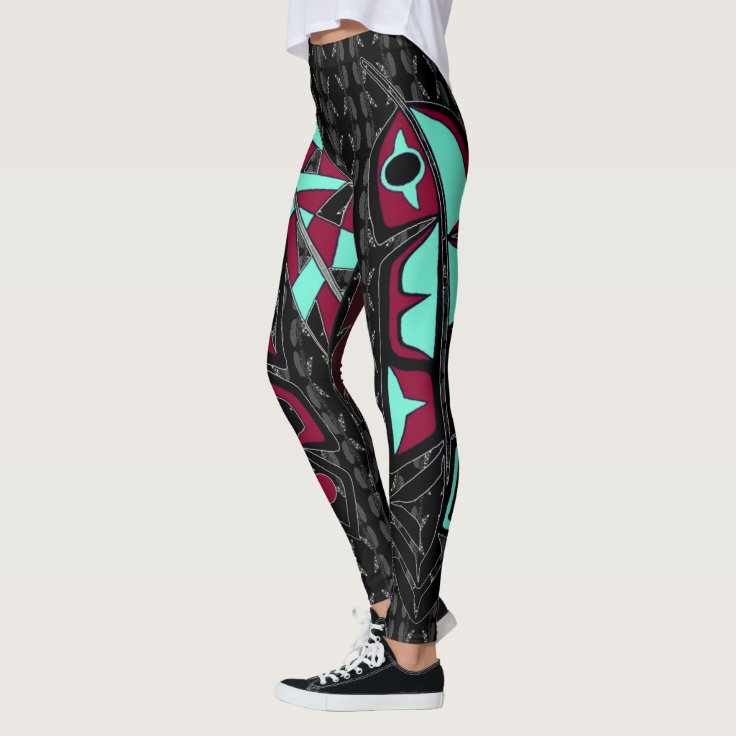 Tribal Feathers leggings Zazzle