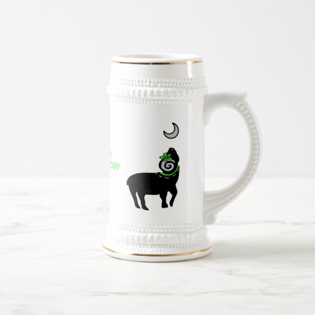 Tribal Fest BlackSheep BellyDance Logo Stien Beer Stein (Right)