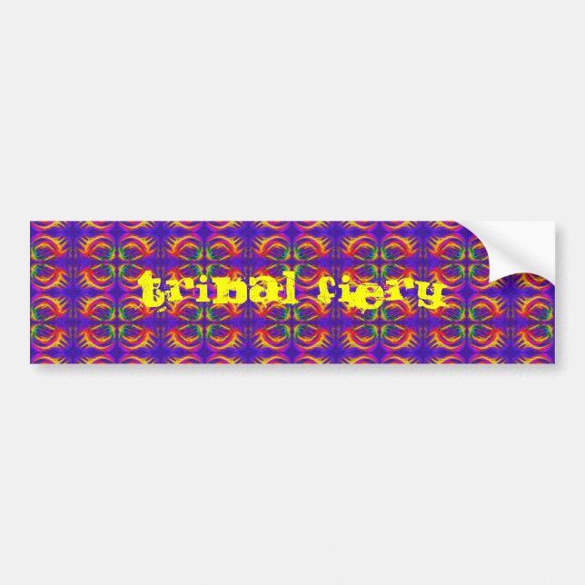 Tribal Fiery Bumper Sticker (Front)