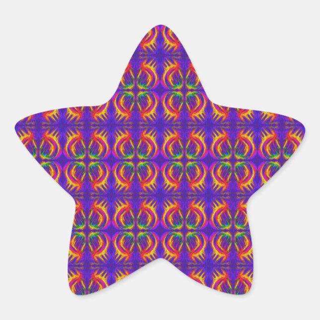 Tribal Fiery Star Sticker (Front)