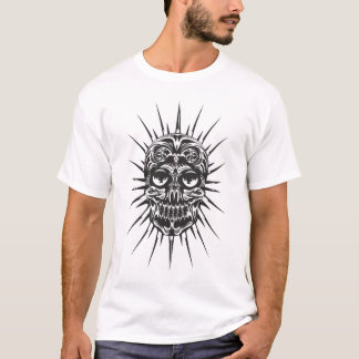 Tribal Flamed Skull T-Shirt