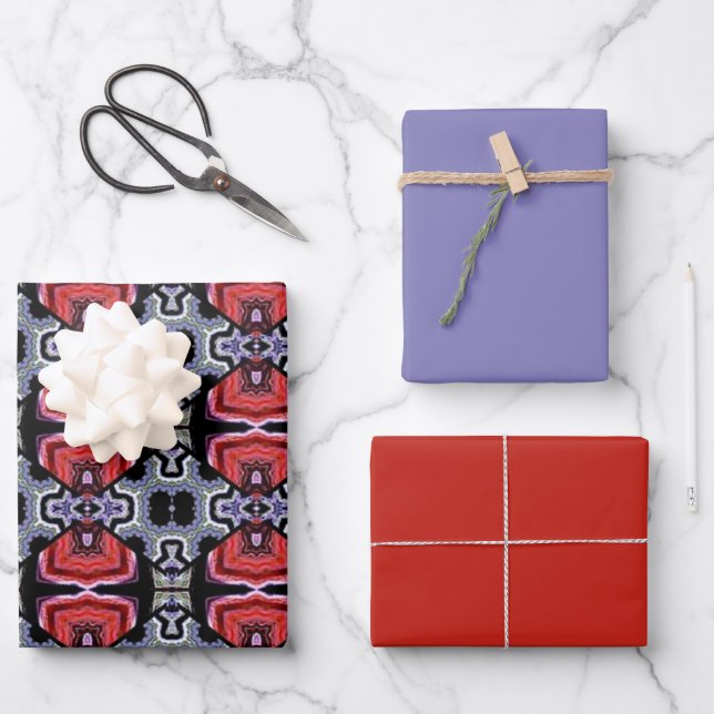 Tribal Flare Design Wrapping Paper Sheets (Front)