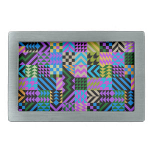 Tribal Folk Art - Blue Belt Buckle