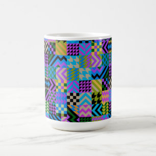 Tribal Folk Art - Blue Color Morph Mug