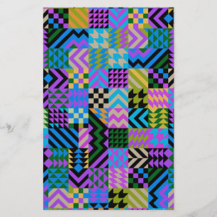 Tribal Folk Art - Blue Stationery