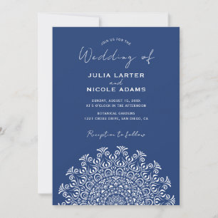 Tribal Folk Country Culture Crest Mandala Wedding Invitation