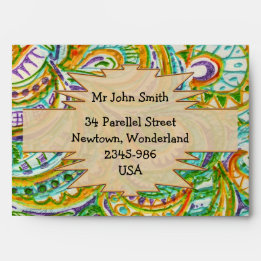 Tribal Folk Pattern Envelope