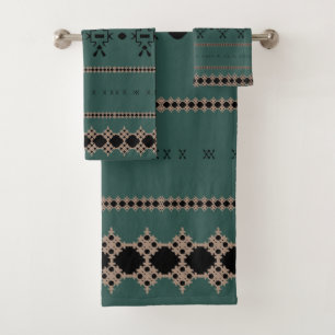 Tribal Forest Green Mud Cloth