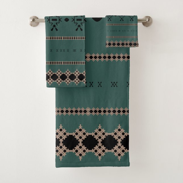 Tribal Forest Green Mud Cloth  (Insitu)