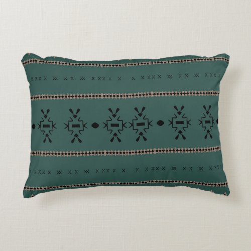 Tribal Forest Green Mud Cloth    Accent Pillow