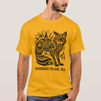 Tribal Fox Bainbridge Island Washington Native Ame T-Shirt