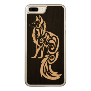 Tribal Fox Kitsune Carved iPhone 7 Plus Case